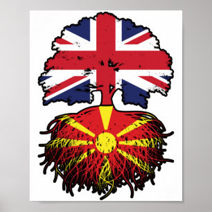 Póster Macedonia Macedonio Reino Unido Británico Reino Un