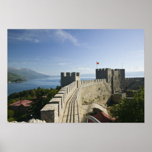 Póster MACEDONIA, Ohrid. Castillo de Samoil-Car