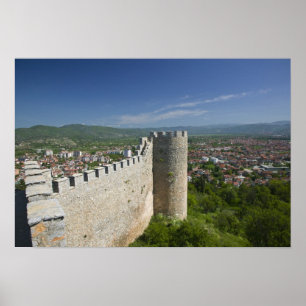 Póster MACEDONIA, Ohrid. Castillo del Zar Samoil /