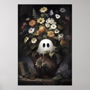 Póster Maceta de Fantasma Rústico Imprimible, Planta
