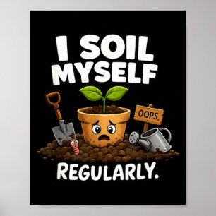 Póster Maceta Divertida para Planta de Tierra Jardinero D