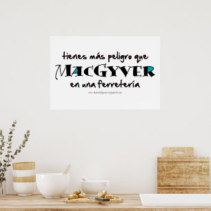 Póster MacGyver en una ferretería