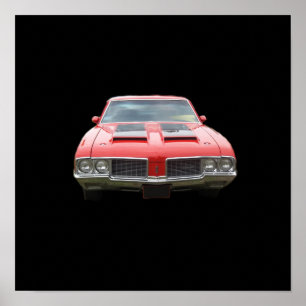 Póster Machete orangish o rojo agradable de Oldsmobile