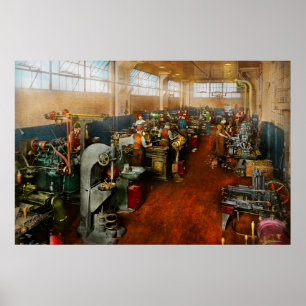 Póster Machinista - Machinistas en entrenamiento 1918