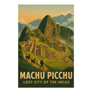 Póster Machu Picchu - Ciudad perdida de los incas