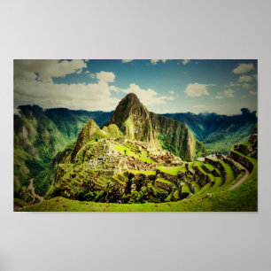Póster Machu Picchu estilizado