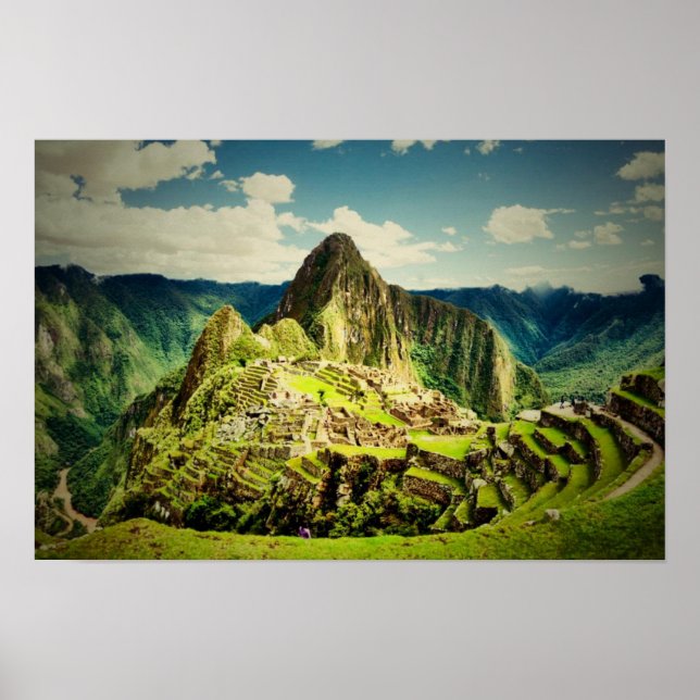 Póster Machu Picchu estilizado (Frente)