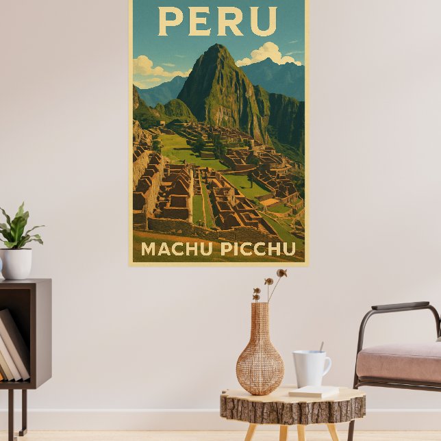 Póster Machu Picchu Perú Antiguo (Salón 3)