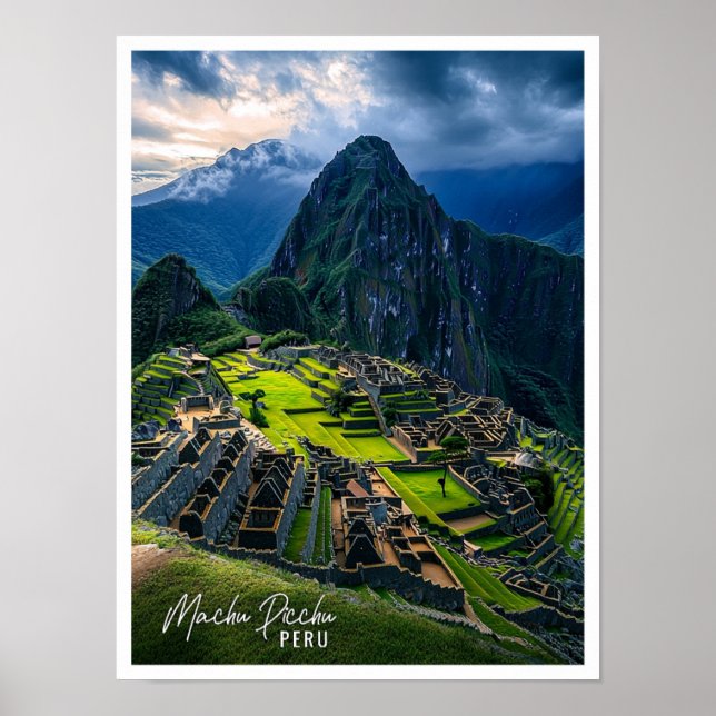 Póster Machu Picchu Perú es un hermoso lugar turístico (Frente)