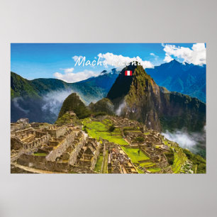 Póster Machu Picchu, Perú - Ruinas de la Ciudadela Inca