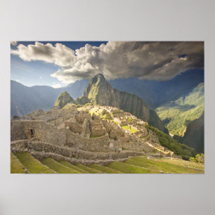 Póster Machu Picchu, ruinas antiguas, mundo UNESCO 2