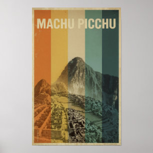 Póster Machu Picchu Viajes Retro