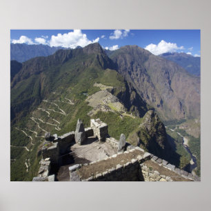 Póster Machu Picchu visto desde el pico de Huayna Picchu,
