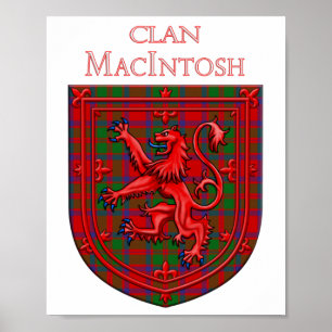 Póster MacIntosh Tartan Scottish Plaid Lion Rampant