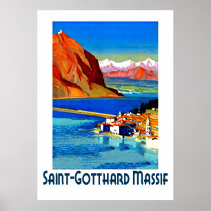 Póster Macizo de San Gotardo, Francia