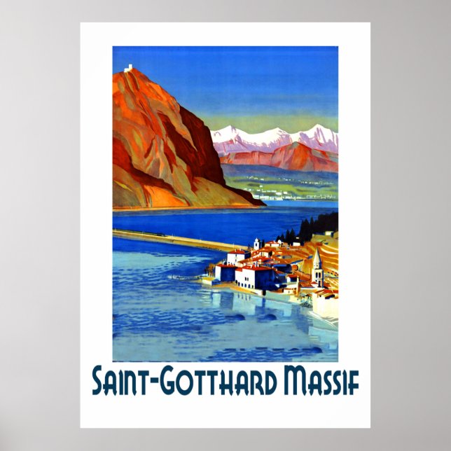Póster Macizo de San Gotardo, Francia (Frente)