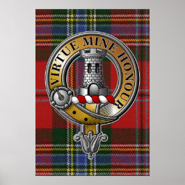 Póster MacLean Tartan & Badge