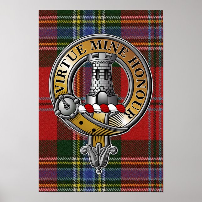 Póster MacLean Tartan & Badge (Frente)