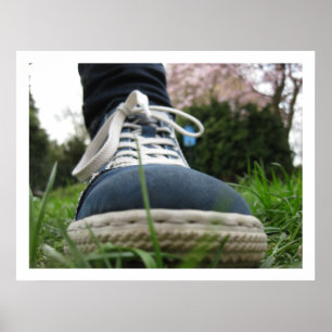 Póster Macro de zapato azul