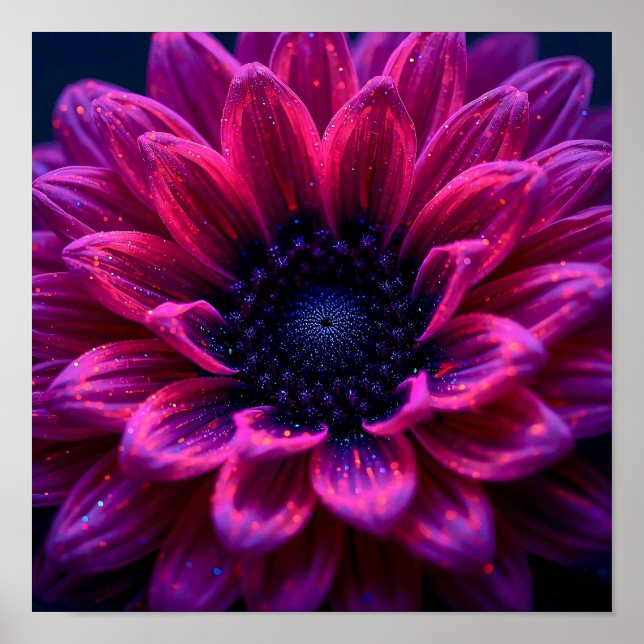 Póster Macro Nebulosa Fucsia (Frente)