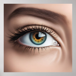 Póster macro ocular femenina