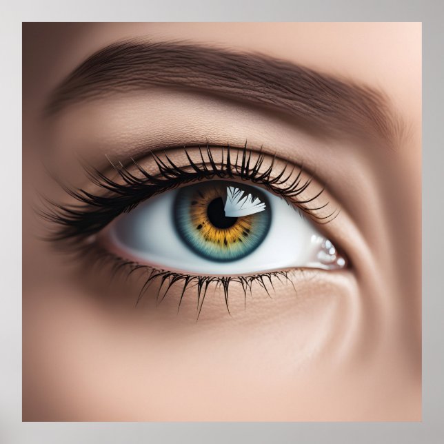 Póster macro ocular femenina (Frente)