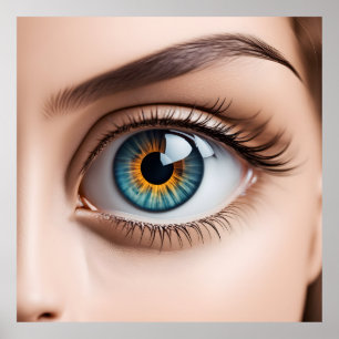 Póster macro ocular femenina