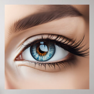 Póster macro ocular femenina