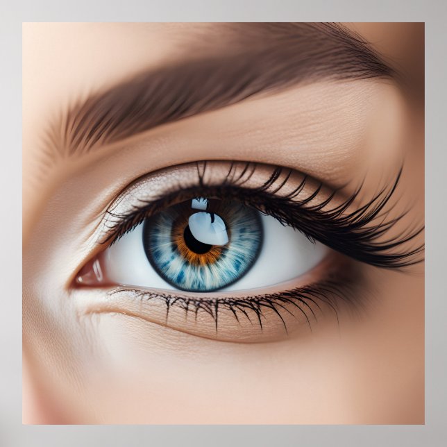 Póster macro ocular femenina (Frente)
