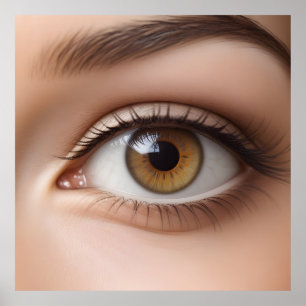 Póster macro ocular femenina