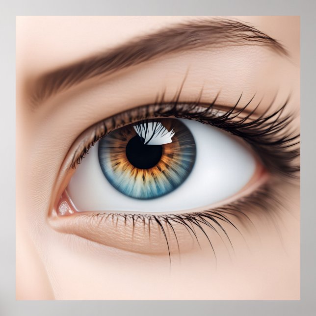 Póster macro ocular femenina (Frente)