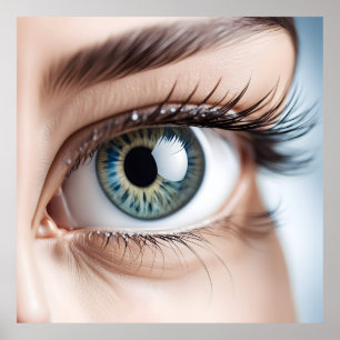 Póster macro ocular femenina