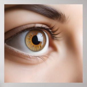 Póster macro ocular femenina