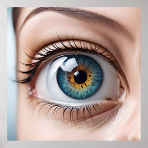 Póster macro ocular femenina