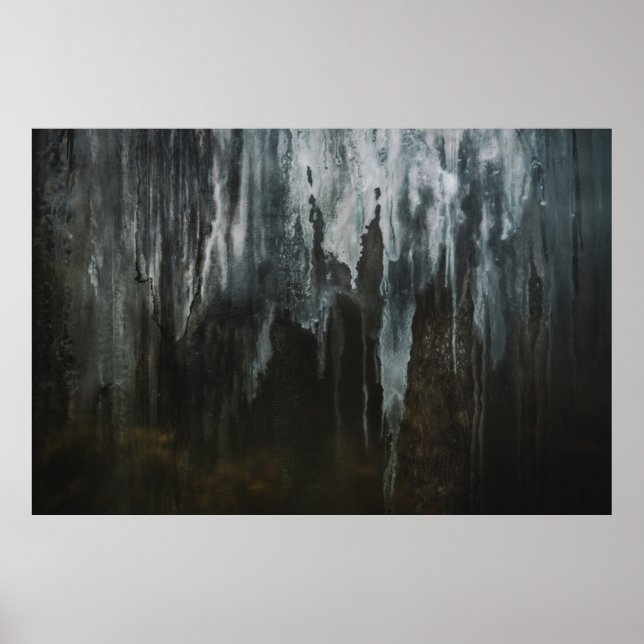 PÓSTER MACRO PHOTOGRAPHY OF ICE FORMATION (Frente)