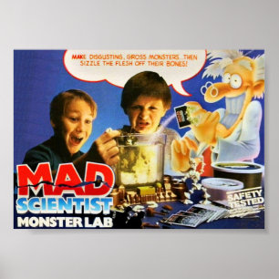 PÓSTER MAD CIENTISTA MONSTER LAB