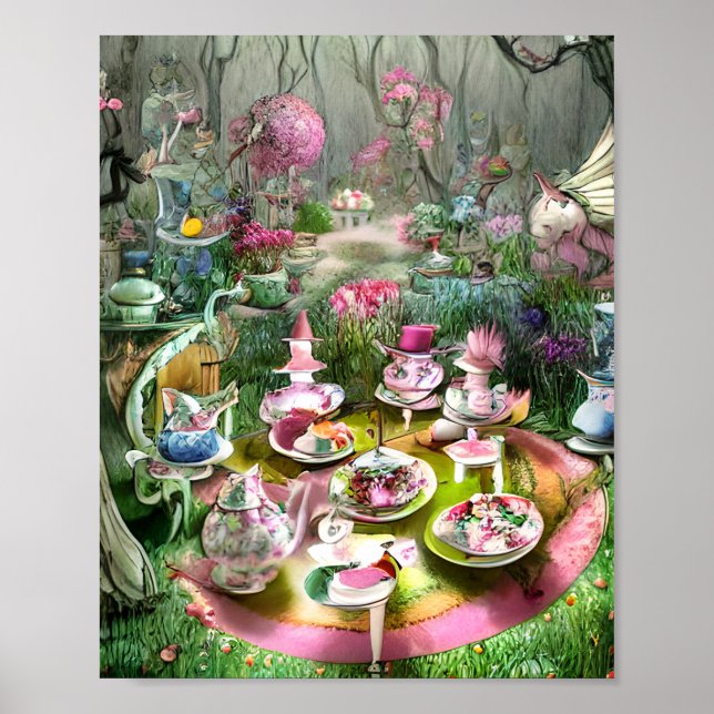 Póster Mad Hatters Tea Fiesta Triptych (Frente)