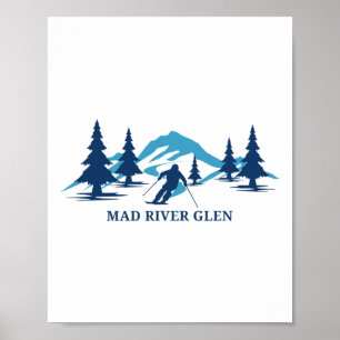 Póster Mad River Glen Vermont Ski Snowboard In