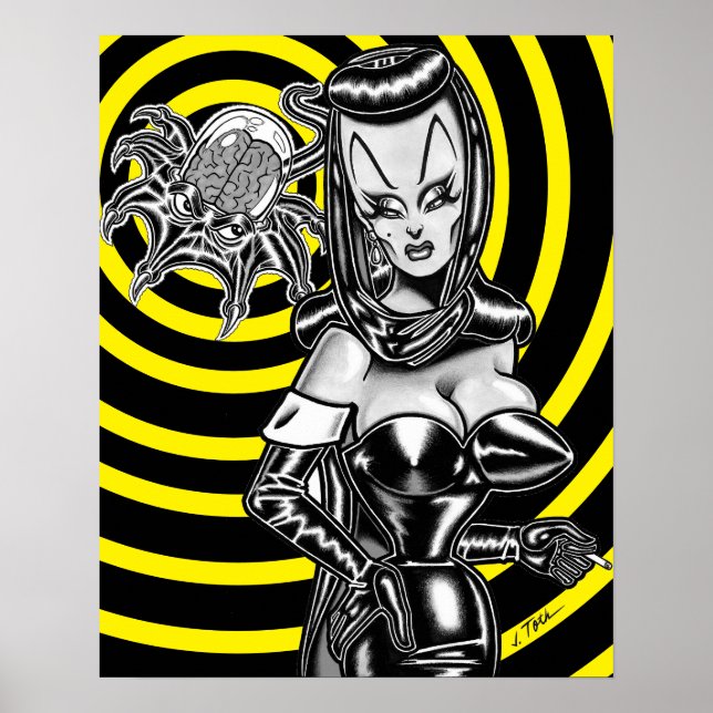 Póster Madam Mars™/Cerebro-Murciélago (Frente)