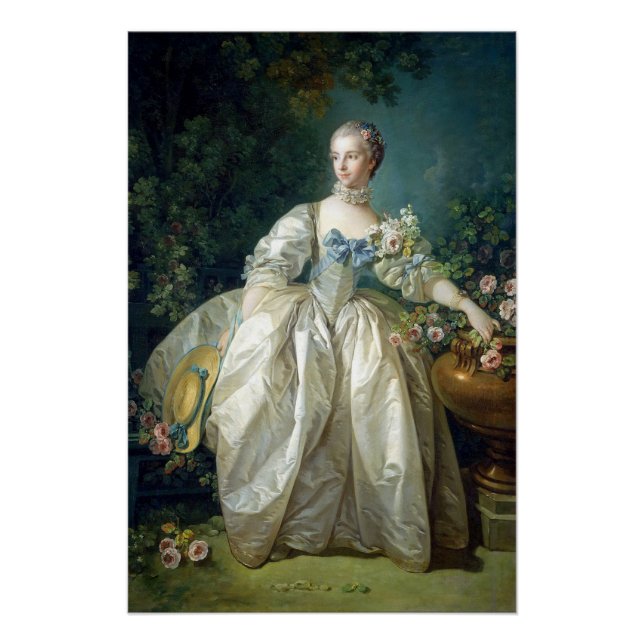 Póster Madame Bergeret 1766 por Francois Boucher pintura  (Anverso)