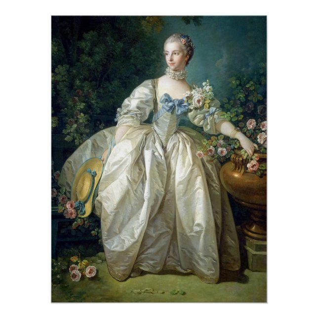 Póster Madame Bergeret 1766 por Francois Boucher pintura  (Anverso)