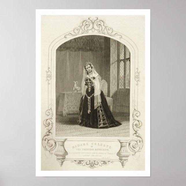 Póster Madame Celeste como la princesa Katherine, Act V S (Frente)