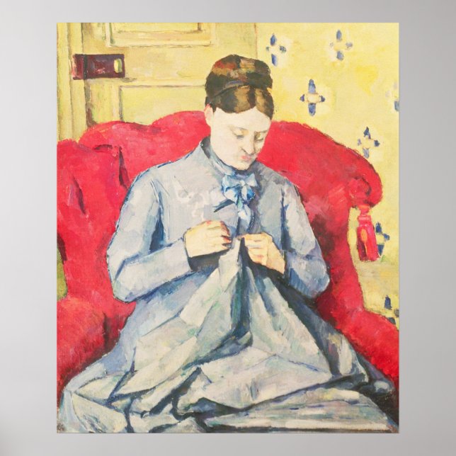 Póster Madame Cezanne cowing (Frente)
