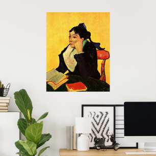 Póster Madame Ginoux con libros de Vincent van Gogh