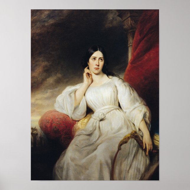 Póster Madame Malibran en el rol de Desdemona, 1830 (Frente)