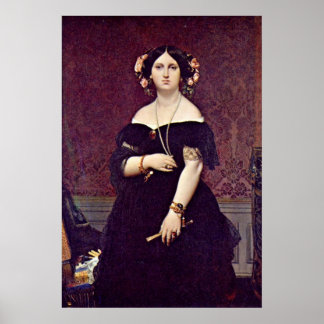 Póster Madame Moitessier por Jean Auguste Dominique Ingre