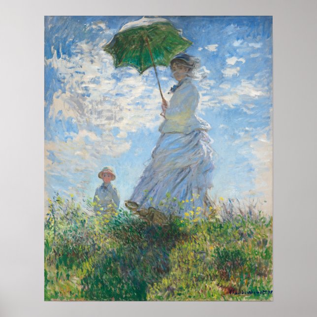 Póster Madame Monet y su hijo por Claude Monet (Frente)