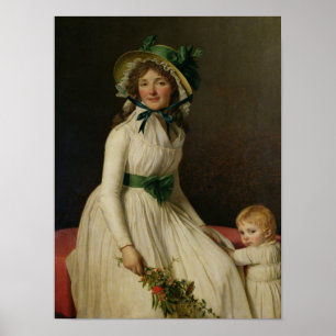 Póster Madame Pierre Seriziat con su hijo Emile