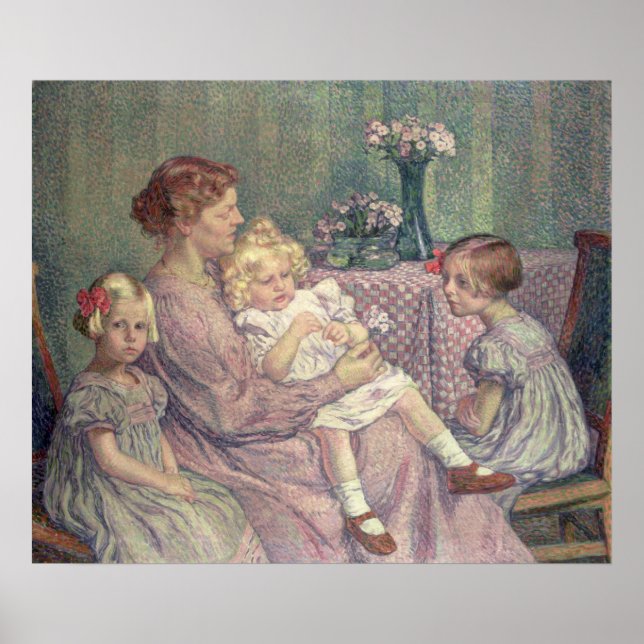 Póster Madame van de Velde y sus hijos, 1903 (Frente)