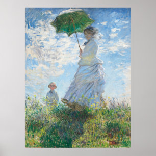 Póster Madame y su hijo por Claude Monet